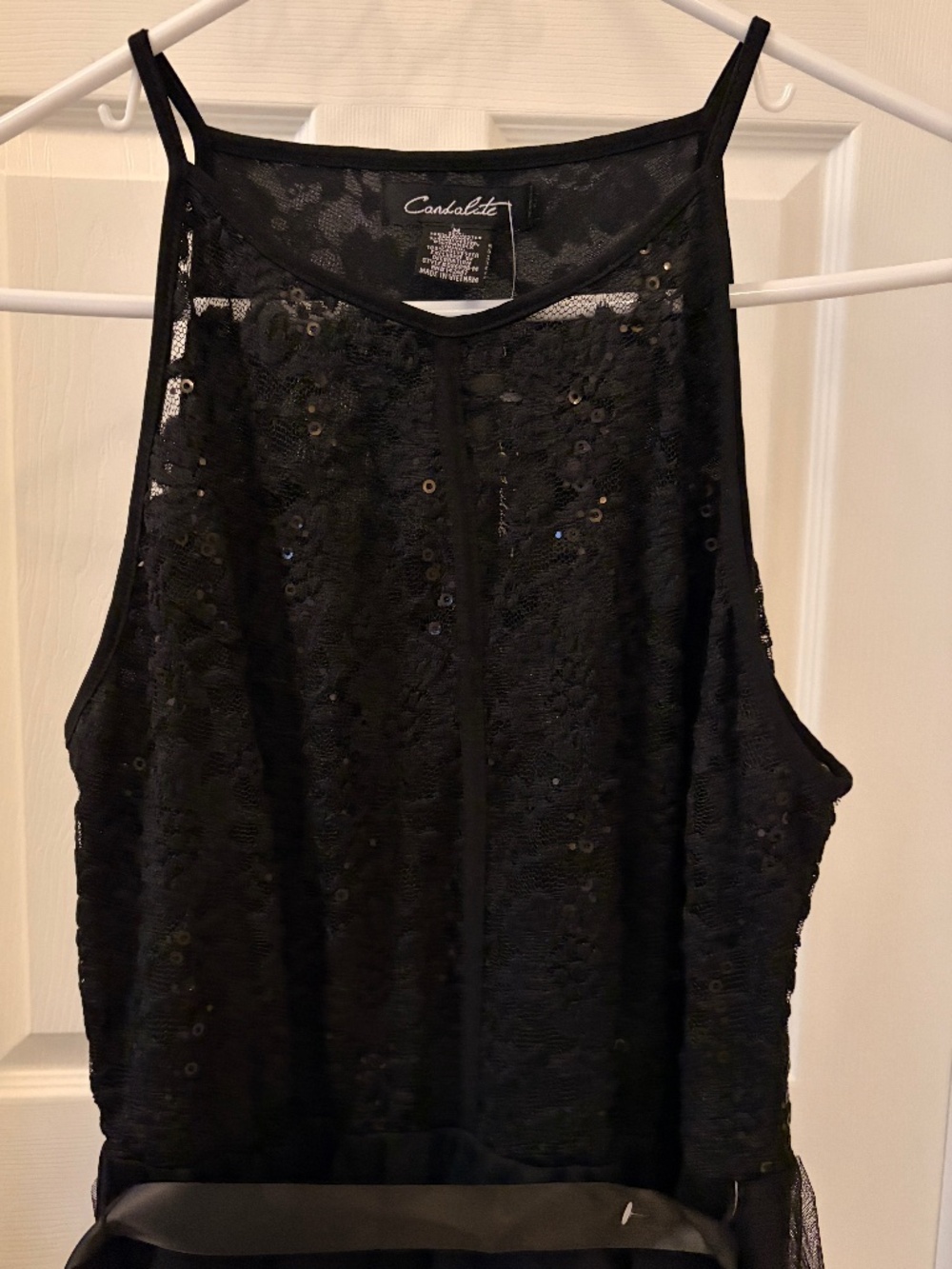 Elegant Formal Lace Sequin with Tulle Skirt Evening Dress